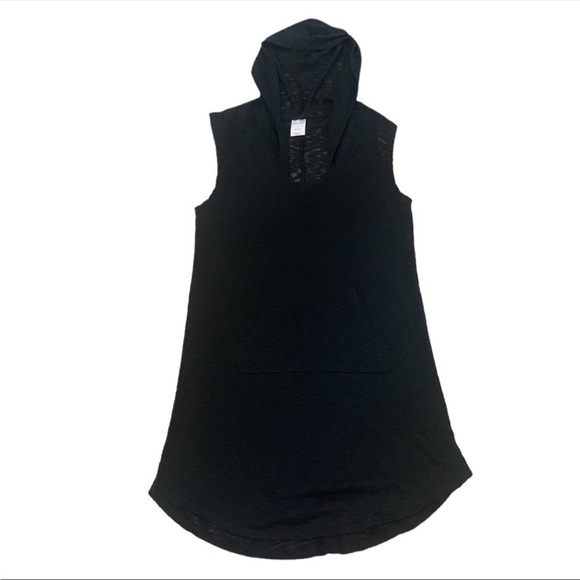 Swimsuit Cover Black Burnout Hooded Merona Black Bathing Suit Size‎ S - Picture 1 of 6